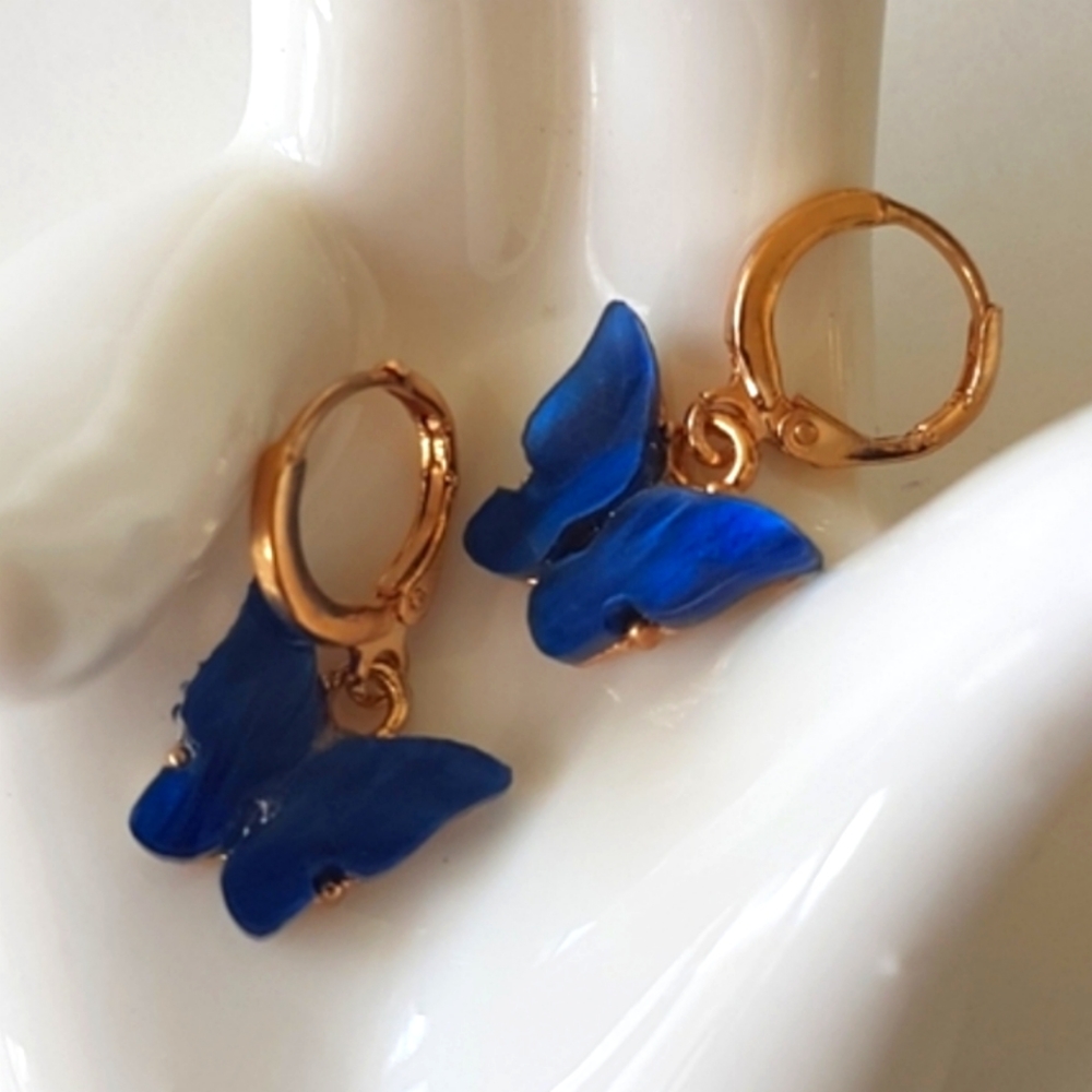 🦋 Blue Butterfly Earrings
